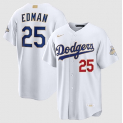 Youth Los Angeles Dodgers Tommy Edman Nike White 2026 Gold Collection Stadium Jersey