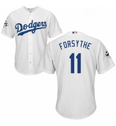 Youth Majestic Los Angeles Dodgers 11 Logan Forsythe Replica White Home 2017 World Series Bound Cool Base MLB Jersey Youth Majestic Los Angeles Dodgers 11 Logan Forsythe Replica White Home 2017 World Series Bound Cool Base MLB Jersey