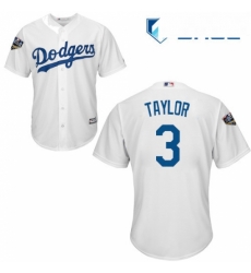 Youth Majestic Los Angeles Dodgers 3 Chris Taylor Authentic White Home Cool Base 2018 World Series MLB Jersey Youth Majestic Los Angeles Dodgers 3 Chris Taylor Authentic White Home Cool Base 2018 World Series MLB Jersey