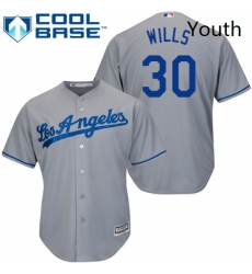 Youth Majestic Los Angeles Dodgers 30 Maury Wills Replica Grey Road Cool Base MLB Jersey Youth Majestic Los Angeles Dodgers 30 Maury Wills Replica Grey Road Cool Base MLB Jersey