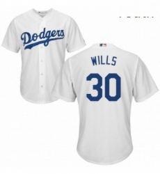 Youth Majestic Los Angeles Dodgers 30 Maury Wills Replica White Home Cool Base MLB Jersey Youth Majestic Los Angeles Dodgers 30 Maury Wills Replica White Home Cool Base MLB Jersey