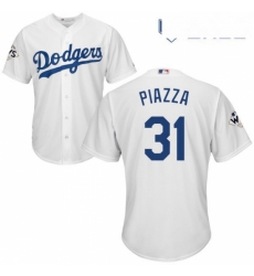 Youth Majestic Los Angeles Dodgers 31 Mike Piazza Replica White Home 2017 World Series Bound Cool Base MLB Jersey Youth Majestic Los Angeles Dodgers 31 Mike Piazza Replica White Home 2017 World Series Bound Cool Base MLB Jersey