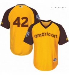 Youth Majestic Los Angeles Dodgers 42 Jackie Robinson Authentic Yellow 2016 All Star American League BP Cool Base MLB Jersey Youth Majestic Los Angeles Dodgers 42 Jackie Robinson Authentic Yellow 2016 All Star American League BP Cool Base MLB Jersey