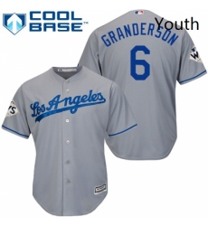 Youth Majestic Los Angeles Dodgers 6 Curtis Granderson Authentic Grey Road 2017 World Series Bound Cool Base MLB Jersey Youth Majestic Los Angeles Dodgers 6 Curtis Granderson Authentic Grey Road 2017 World Series Bound Cool Base MLB Jersey
