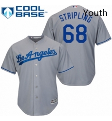 Youth Majestic Los Angeles Dodgers 68 Ross Stripling Authentic Grey Road Cool Base MLB Jersey Youth Majestic Los Angeles Dodgers 68 Ross Stripling Authentic Grey Road Cool Base MLB Jersey