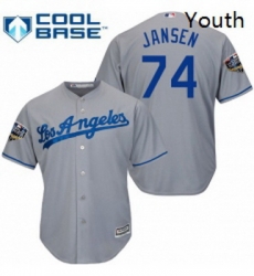 Youth Majestic Los Angeles Dodgers 74 Kenley Jansen Authentic Grey Road Cool Base 2018 World Series MLB Jersey Youth Majestic Los Angeles Dodgers 74 Kenley Jansen Authentic Grey Road Cool Base 2018 World Series MLB Jersey