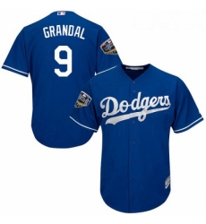 Youth Majestic Los Angeles Dodgers 9 Yasmani Grandal Authentic Royal Blue Alternate Cool Base 2018 World Series MLB Jersey Youth Majestic Los Angeles Dodgers 9 Yasmani Grandal Authentic Royal Blue Alternate Cool Base 2018 World Series MLB Jersey