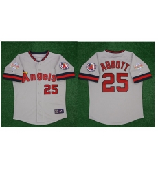 Men Angels Jim Abbott Gray 1989 all star #25 Stitched MLB Jersey Men Angels Jim Abbott Gray 1989 all star #25 Stitched MLB Jersey