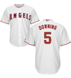 Men Los Angeles 5 Downing White Cool Base Jersey Men Los Angeles 5 Downing White Cool Base Jersey