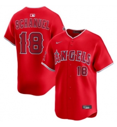 Men Los Angeles Angels 18 Nolan Schanuel Red Alternate Limited Stitched Baseball Jersey Men Los Angeles Angels 18 Nolan Schanuel Red Alternate Limited Stitched Baseball Jersey