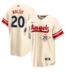 Men Los Angeles Angels 20 Jared Walsh 2022 Cream City Connect Cool Base Stitched Jerseyy Men Los Angeles Angels 20 Jared Walsh 2022 Cream City Connect Cool Base Stitched Jerseyy