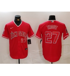 Men Los Angeles Angels 27 Mike Trout Red Stitched Baseball Jersey Men Los Angeles Angels 27 Mike Trout Red Stitched Baseball Jersey
