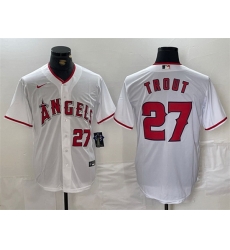 Men Los Angeles Angels 27 Mike Trout White Stitched Baseball Jersey Men Los Angeles Angels 27 Mike Trout White Stitched Baseball Jersey