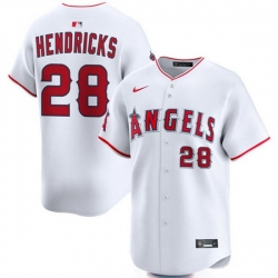 Men Los Angeles Angels 28 Kyle Hendricks White 2024 Home Limited Stitched Baseball Jersey