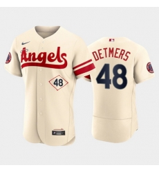 Men Los Angeles Angels 48 Reid Detmers 2022 Cream City Connect Flex Base Stitched Jerseys Men Los Angeles Angels 48 Reid Detmers 2022 Cream City Connect Flex Base Stitched Jerseys