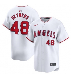 Men Los Angeles Angels 48 Reid Detmers White Home Limited Stitched Baseball Jersey Men Los Angeles Angels 48 Reid Detmers White Home Limited Stitched Baseball Jersey