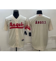 Men Los Angeles Angels Cream City Connect Team Big Logo Cool Base Stitched Jersey Men Los Angeles Angels Cream City Connect Team Big Logo Cool Base Stitched Jersey