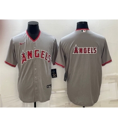 Men Los Angeles Angels Gray Team Big Logo Cool Base Stitched Jersey Men Los Angeles Angels Gray Team Big Logo Cool Base Stitched Jersey