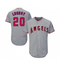 Mens Los Angeles Angels of Anaheim 20 Jonathan Lucroy Grey Road Flex Base Authentic Collection Baseball Jersey Mens Los Angeles Angels of Anaheim 20 Jonathan Lucroy Grey Road Flex Base Authentic Collection Baseball Jersey