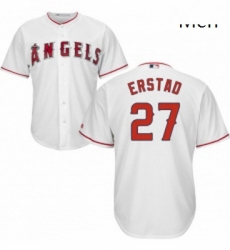 Mens Majestic Los Angeles Angels of Anaheim 27 Darin Erstad Replica White Home Cool Base MLB Jersey Mens Majestic Los Angeles Angels of Anaheim 27 Darin Erstad Replica White Home Cool Base MLB Jersey