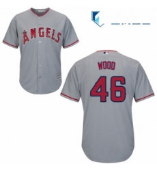 Mens Majestic Los Angeles Angels of Anaheim 46 Blake Wood Replica Grey Road Cool Base MLB Jersey Mens Majestic Los Angeles Angels of Anaheim 46 Blake Wood Replica Grey Road Cool Base MLB Jersey