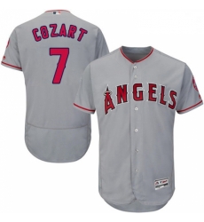 Mens Majestic Los Angeles Angels of Anaheim 7 Zack Cozart Grey Road Flex Base Authentic Collection MLB Jersey Mens Majestic Los Angeles Angels of Anaheim 7 Zack Cozart Grey Road Flex Base Authentic Collection MLB Jersey