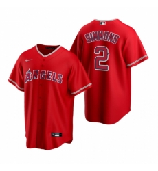 Mens Nike Los Angeles Angels 2 Andrelton Simmons Red Alternate Stitched Baseball Jersey Mens Nike Los Angeles Angels 2 Andrelton Simmons Red Alternate Stitched Baseball Jersey