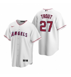 Mens Nike Los Angeles Angels 27 Mike Trout White Home Stitched Baseball Jersey Mens Nike Los Angeles Angels 27 Mike Trout White Home Stitched Baseball Jersey