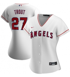 Los Angeles Angels 27 Mike Trout Nike Women Home 2020 MLB Player Jersey White Los Angeles Angels 27 Mike Trout Nike Women Home 2020 MLB Player Jersey White