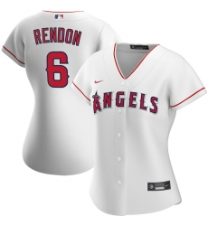Los Angeles Angels 6 Anthony Rendon Nike Women Home 2020 MLB Player Jersey White Los Angeles Angels 6 Anthony Rendon Nike Women Home 2020 MLB Player Jersey White