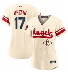 Women Los Angeles Angels 17 Shohei Ohtani 2022 Cream City Connect Stitched Baseball Jersey Women Los Angeles Angels 17 Shohei Ohtani 2022 Cream City Connect Stitched Baseball Jersey