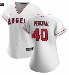 Women Los Angeles Angels #40 Troy Percival White Cool Base Stitched Home MLB Jersey Women Los Angeles Angels #40 Troy Percival White Cool Base Stitched Home MLB Jersey