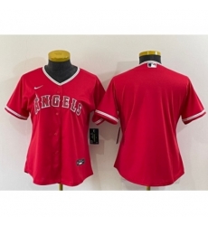 Women's Los Angeles Angels Blank Red Stitched MLB Cool Base Nike Jersey Women's Los Angeles Angels Blank Red Stitched MLB Cool Base Nike Jersey