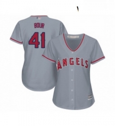 Womens Los Angeles Angels of Anaheim 41 Justin Bour Replica Grey Road Cool Base Baseball Jersey Womens Los Angeles Angels of Anaheim 41 Justin Bour Replica Grey Road Cool Base Baseball Jersey