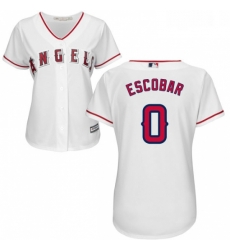 Womens Majestic Los Angeles Angels of Anaheim 0 Yunel Escobar Authentic White Home Cool Base MLB Jersey Womens Majestic Los Angeles Angels of Anaheim 0 Yunel Escobar Authentic White Home Cool Base MLB Jersey