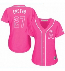 Womens Majestic Los Angeles Angels of Anaheim 27 Darin Erstad Replica Pink Fashion MLB Jersey Womens Majestic Los Angeles Angels of Anaheim 27 Darin Erstad Replica Pink Fashion MLB Jersey