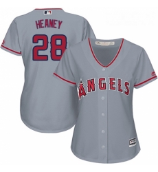 Womens Majestic Los Angeles Angels of Anaheim 28 Andrew Heaney Replica Grey Road Cool Base MLB Jersey Womens Majestic Los Angeles Angels of Anaheim 28 Andrew Heaney Replica Grey Road Cool Base MLB Jersey
