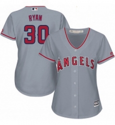 Womens Majestic Los Angeles Angels of Anaheim 30 Nolan Ryan Authentic Grey Road Cool Base MLB Jersey Womens Majestic Los Angeles Angels of Anaheim 30 Nolan Ryan Authentic Grey Road Cool Base MLB Jersey