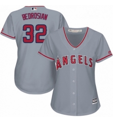 Womens Majestic Los Angeles Angels of Anaheim 32 Cam Bedrosian Replica Grey Road Cool Base MLB Jersey Womens Majestic Los Angeles Angels of Anaheim 32 Cam Bedrosian Replica Grey Road Cool Base MLB Jersey