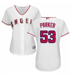 Womens Majestic Los Angeles Angels of Anaheim 53 Blake Parker Authentic White Home Cool Base MLB Jersey Womens Majestic Los Angeles Angels of Anaheim 53 Blake Parker Authentic White Home Cool Base MLB Jersey