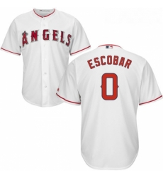 Youth Majestic Los Angeles Angels of Anaheim 0 Yunel Escobar Authentic White Home Cool Base MLB Jersey Youth Majestic Los Angeles Angels of Anaheim 0 Yunel Escobar Authentic White Home Cool Base MLB Jersey