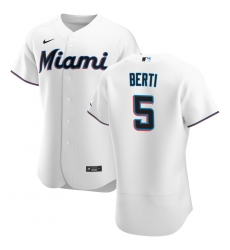 Men Miami Marlins 5 Jon Berti Men Nike White Home 2020 Flex Base Player MLB Jersey Men Miami Marlins 5 Jon Berti Men Nike White Home 2020 Flex Base Player MLB Jersey