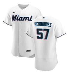 Men Miami Marlins 57 Elieser Hernandez Men Nike White Home 2020 Flex Base Player MLB Jersey Men Miami Marlins 57 Elieser Hernandez Men Nike White Home 2020 Flex Base Player MLB Jersey