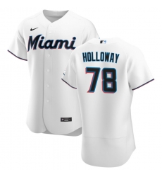 Men Miami Marlins 78 Jordan Holloway Men Nike White Home 2020 Flex Base Player MLB Jersey Men Miami Marlins 78 Jordan Holloway Men Nike White Home 2020 Flex Base Player MLB Jersey