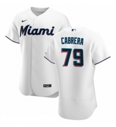 Men Miami Marlins 79 Edward Cabrera Men Nike White Home 2020 Flex Base Player MLB Jersey Men Miami Marlins 79 Edward Cabrera Men Nike White Home 2020 Flex Base Player MLB Jersey