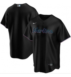 Men Miami Marlins Nike Black Blank Jersey Men Miami Marlins Nike Black Blank Jersey
