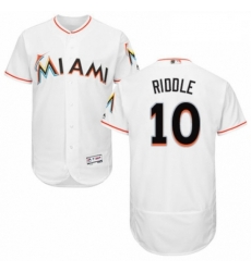 Mens Majestic Miami Marlins 10 JT Riddle White Home Flex Base Authentic Collection MLB Jersey Mens Majestic Miami Marlins 10 JT Riddle White Home Flex Base Authentic Collection MLB Jersey