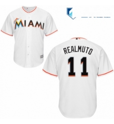 Mens Majestic Miami Marlins 11 J T Realmuto Replica White Home Cool Base MLB Jersey Mens Majestic Miami Marlins 11 J T Realmuto Replica White Home Cool Base MLB Jersey
