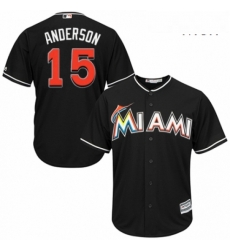 Mens Majestic Miami Marlins 15 Brian Anderson Replica Black Alternate 2 Cool Base MLB Jersey Mens Majestic Miami Marlins 15 Brian Anderson Replica Black Alternate 2 Cool Base MLB Jersey