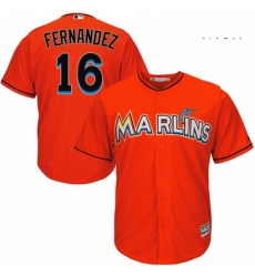 Mens Majestic Miami Marlins 16 Jose Fernandez Replica Orange Alternate 1 Cool Base MLB Jersey Mens Majestic Miami Marlins 16 Jose Fernandez Replica Orange Alternate 1 Cool Base MLB Jersey